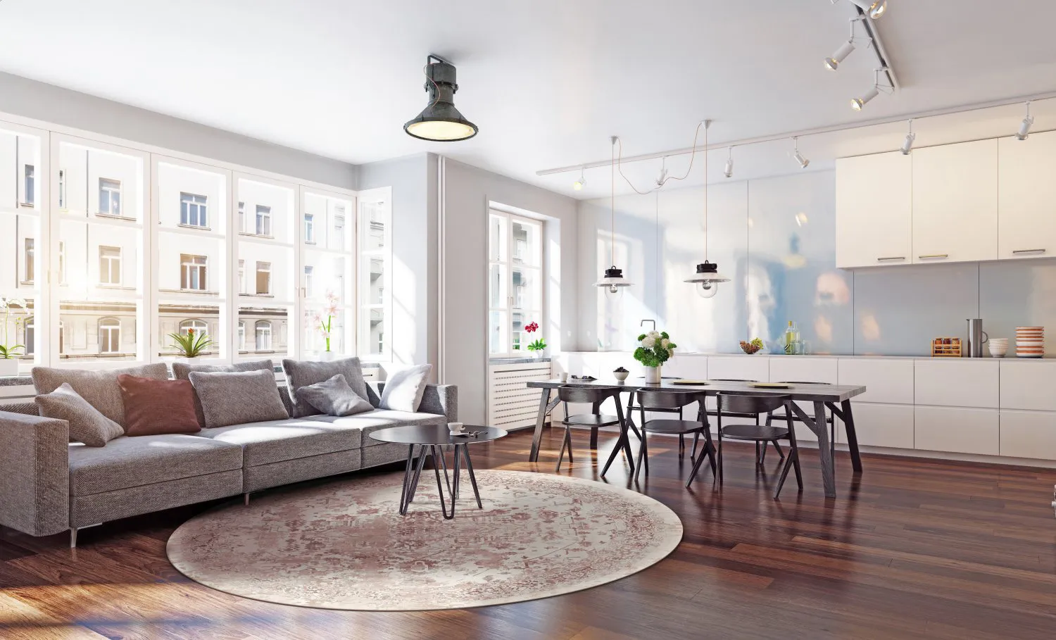 Kruhový koberec - Mateur (ružový)