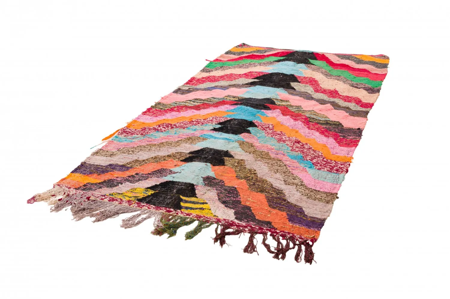 Koberec Berbere Marocký Boucherouite 125 x 250 cm