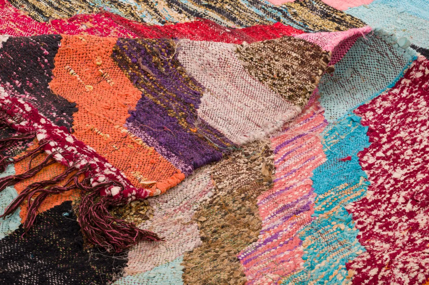 Koberec Berbere Marocký Boucherouite 125 x 250 cm