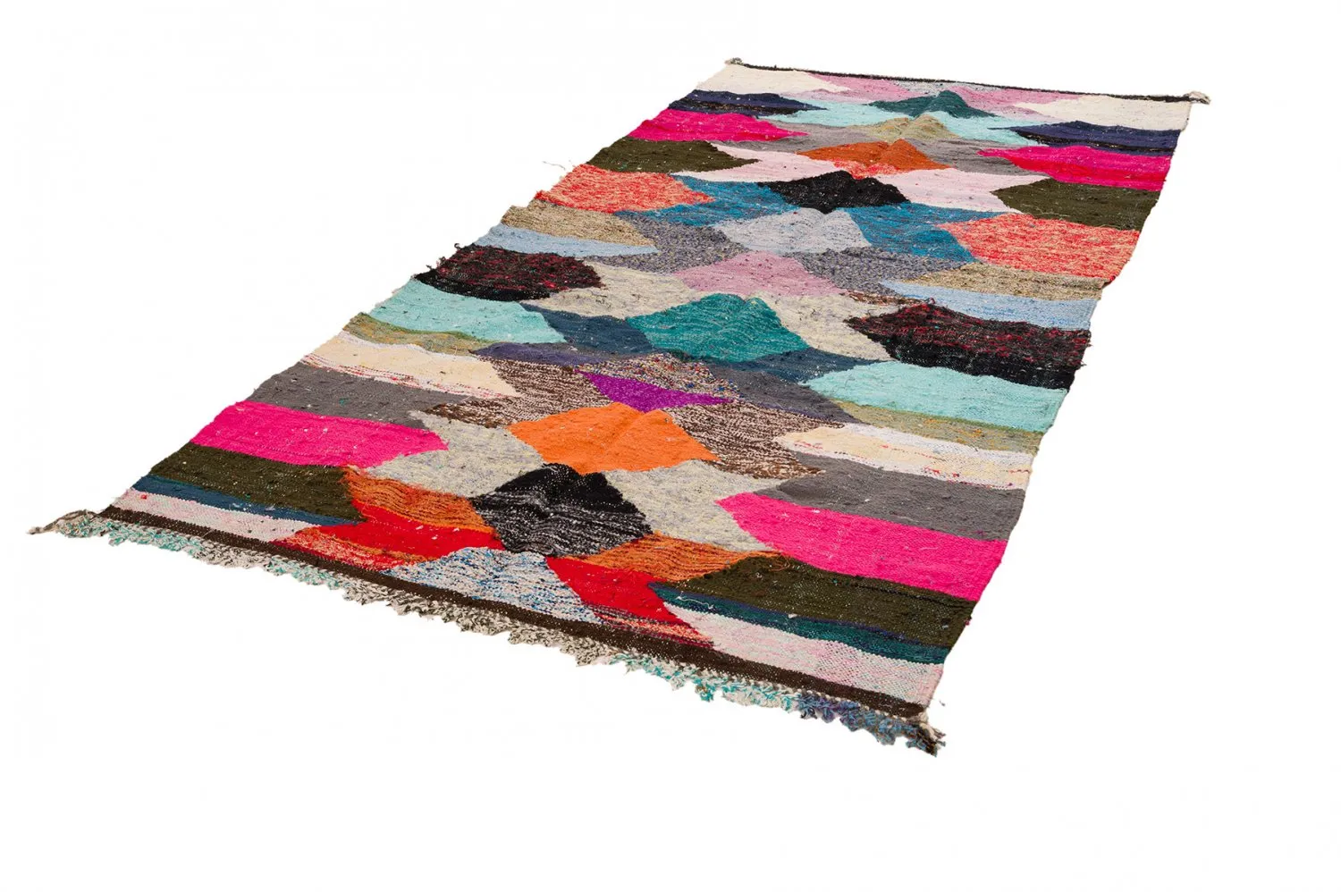 Marockansk Boucherouite-matta 145 x 295 cm