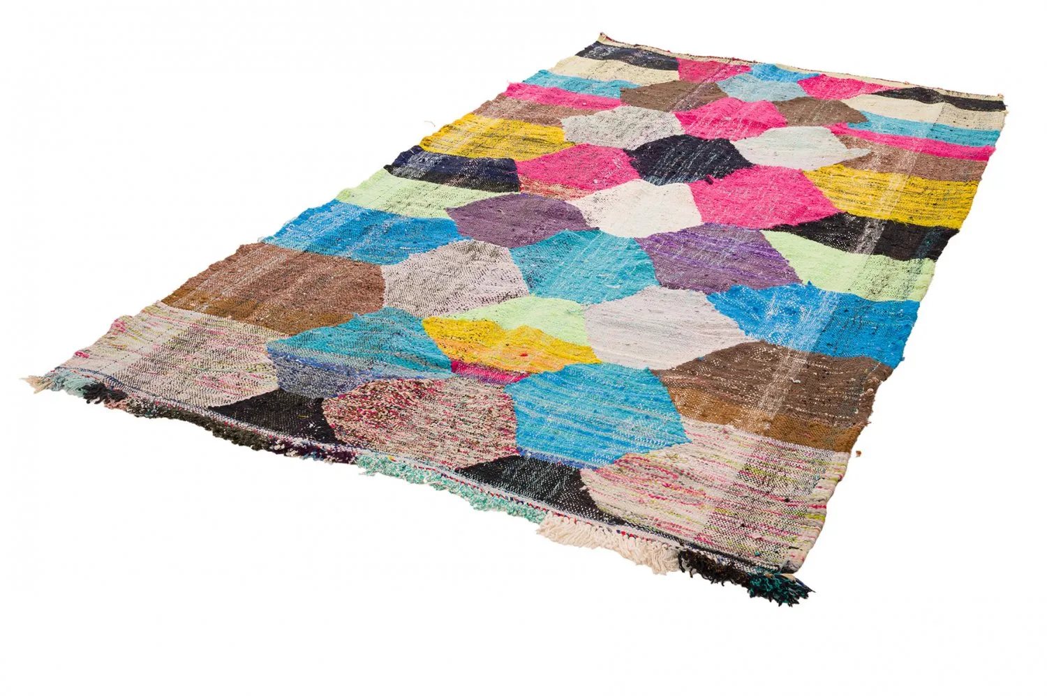 Koberec Berbere Marocký Boucherouite 150 x 285 cm