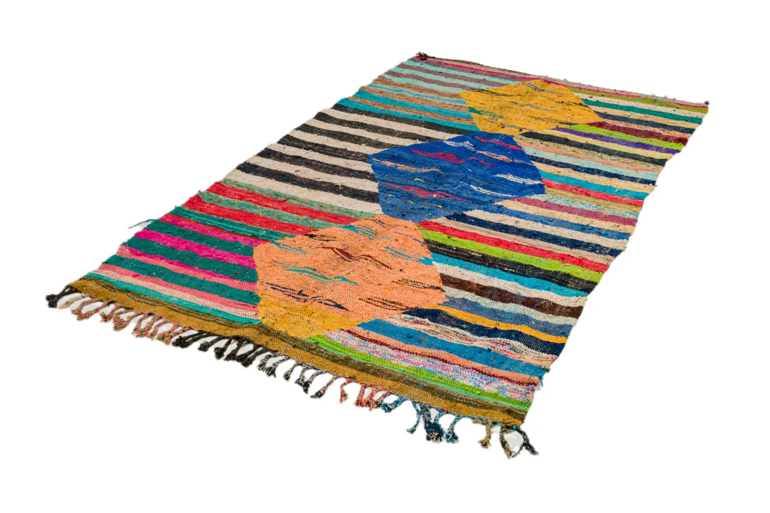 Koberec Berbere Marocký Boucherouite 135 x 230 cm