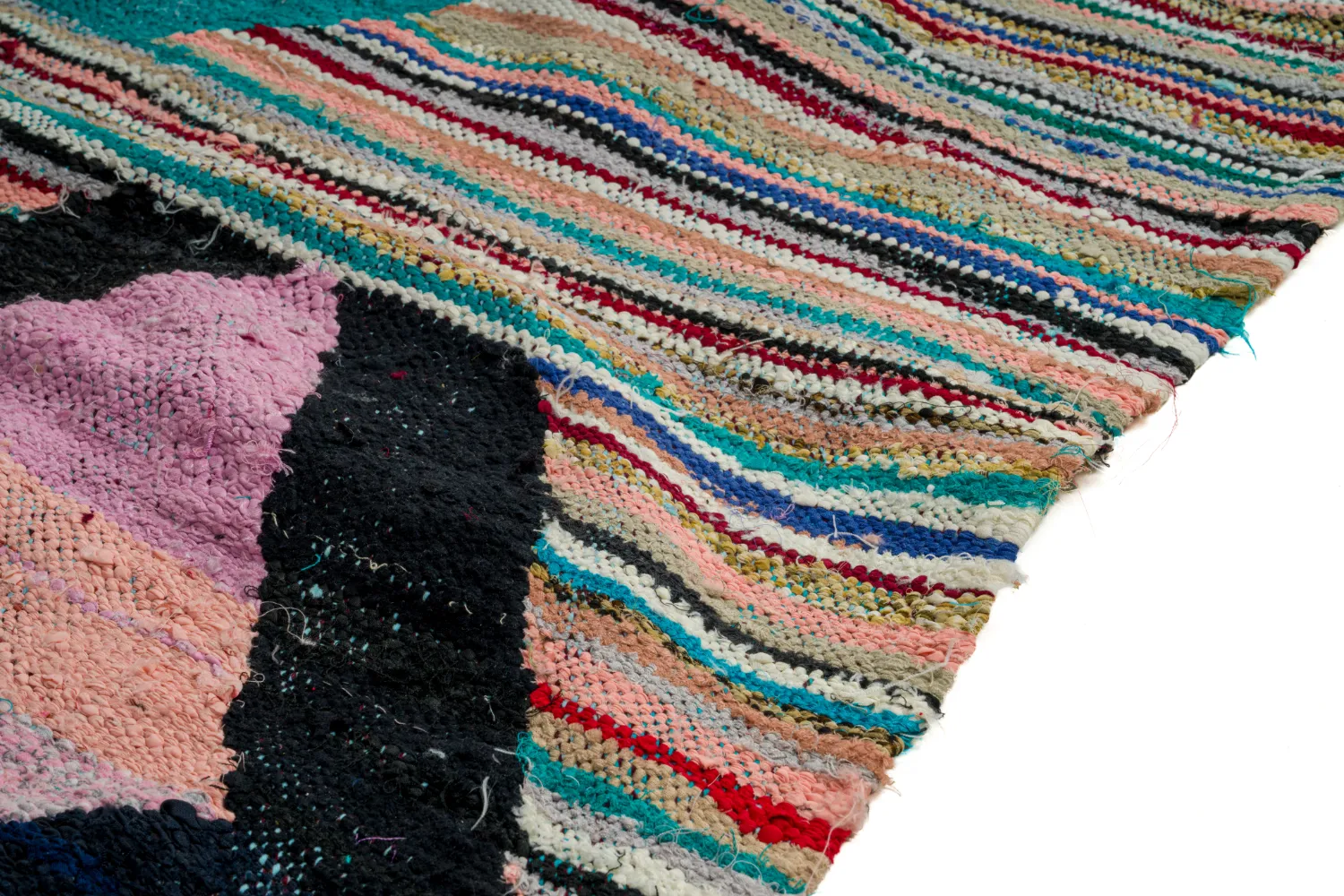 Koberec Berbere Marocký Boucherouite 140 x 255 cm