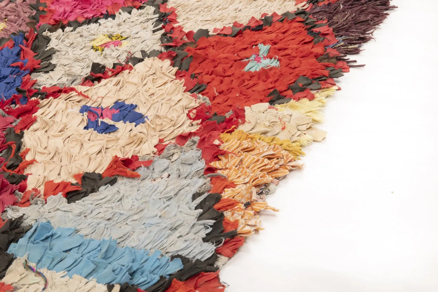 Marockansk Boucherouite-matta 210 x 95 cm