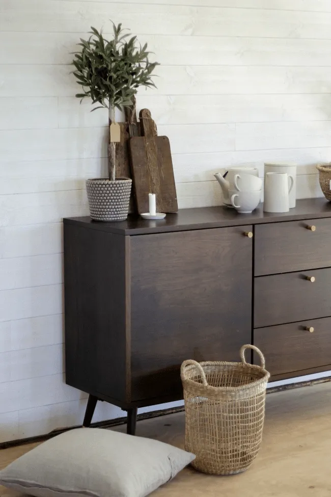 TV-bänk/Byrå - Prime (valnöt/mässing)