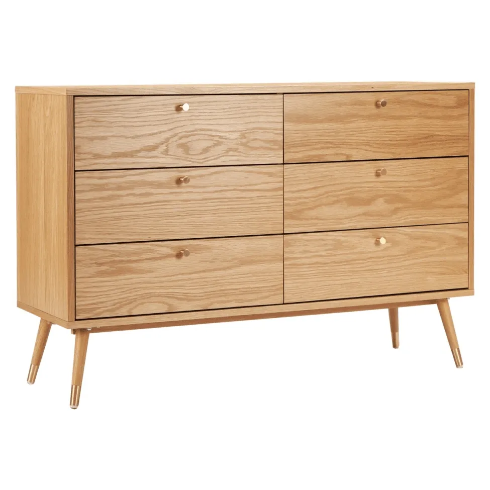 Byrå - Prime - 6 lådor (ek)