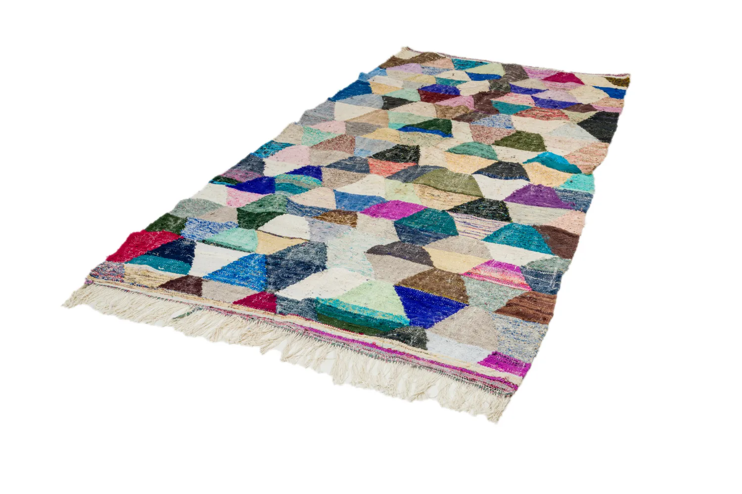 Koberec Berbere Marocký Boucherouite 150 x 305 cm