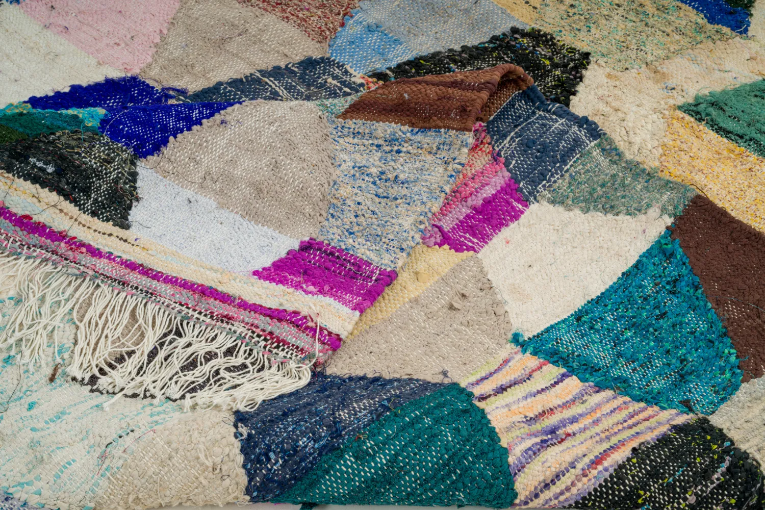 Koberec Berbere Marocký Boucherouite 150 x 305 cm