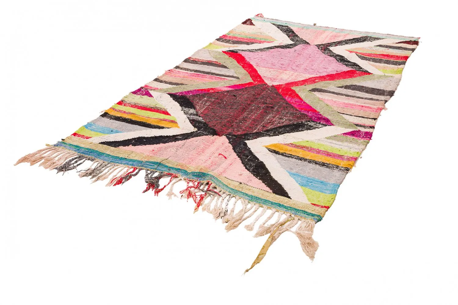 Koberec Berbere Marocký Boucherouite 135 x 245 cm