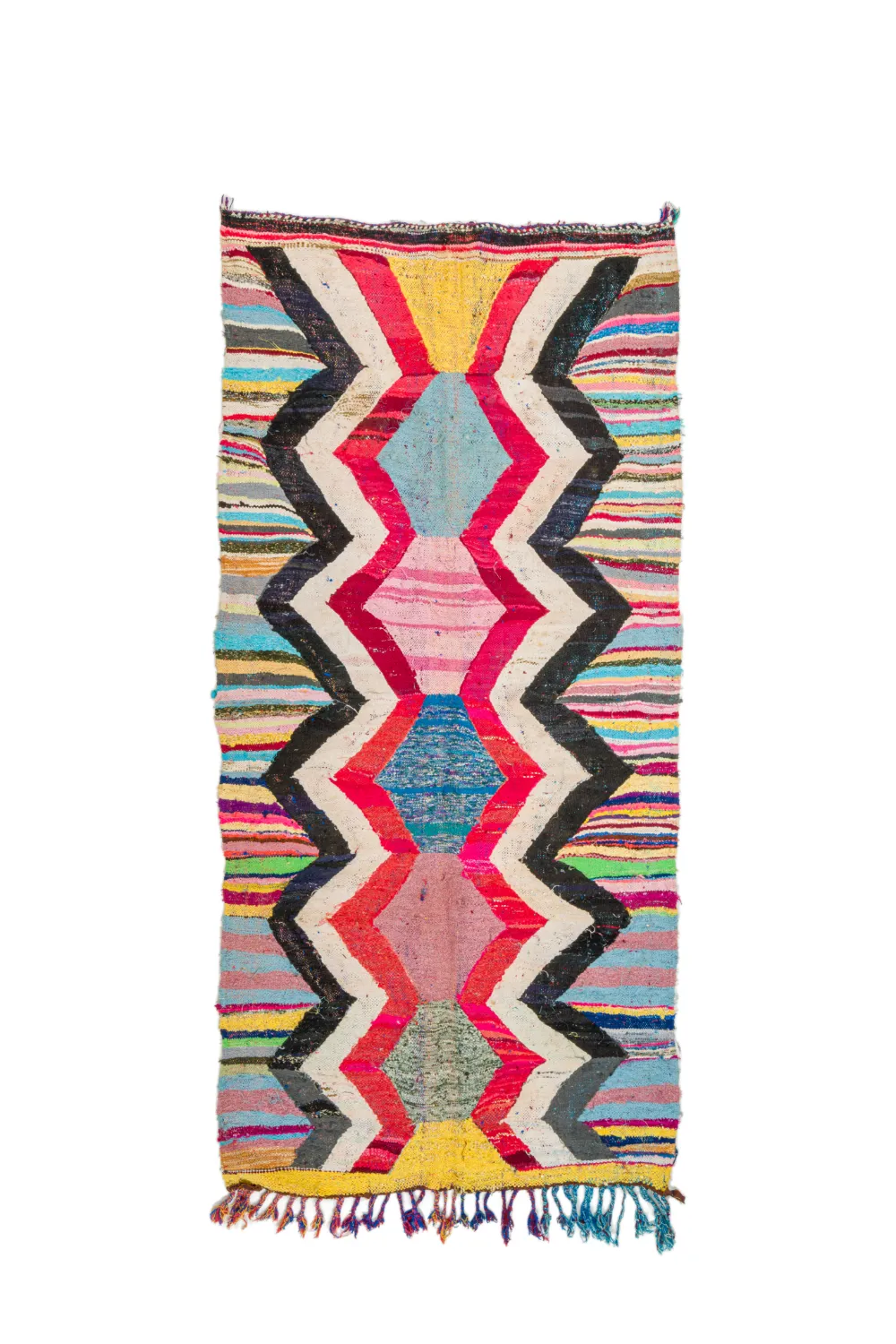 Koberec Berbere Marocký Boucherouite 125 x 265 cm