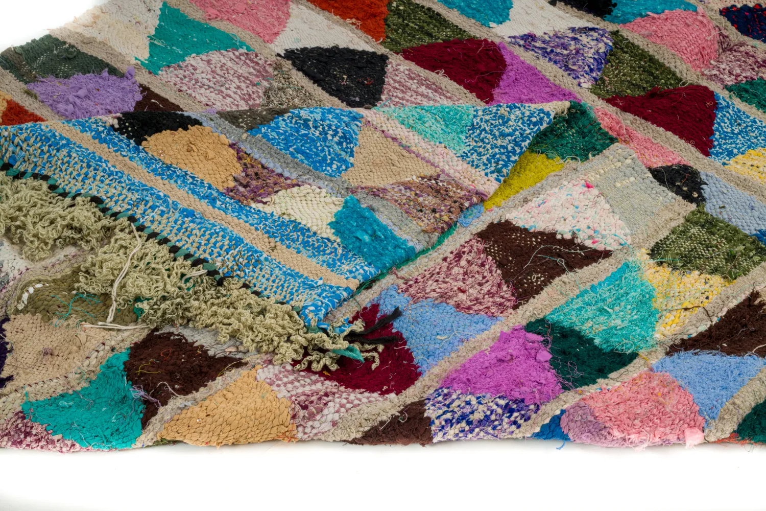 Koberec Berbere Marocký Boucherouite 125 x 255 cm