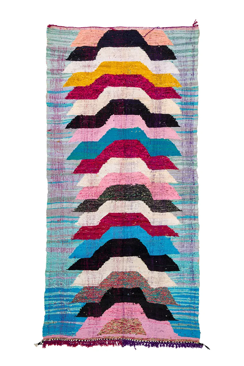 Koberec Berbere Marocký Boucherouite 150 x 310 cm