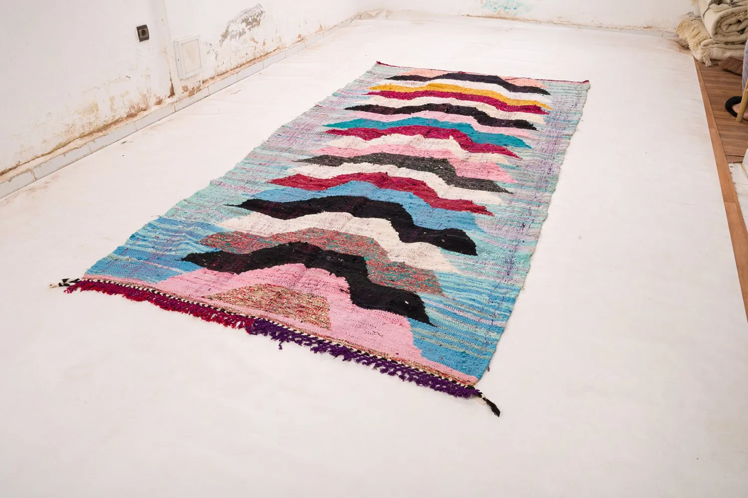 Koberec Berbere Marocký Boucherouite 150 x 310 cm