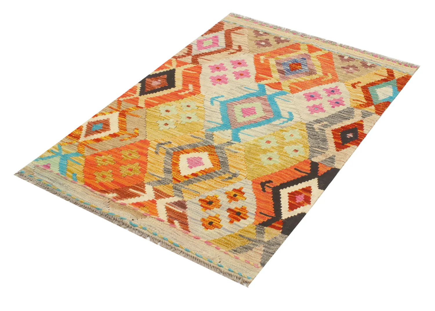 Orientálny Koberec - Vegi Kelim Hand Woven - 86 x 125 cm