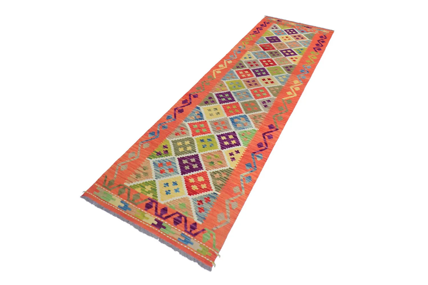 Orientálny Koberec - Vegi Kelim Hand Woven - 79 x 298 cm