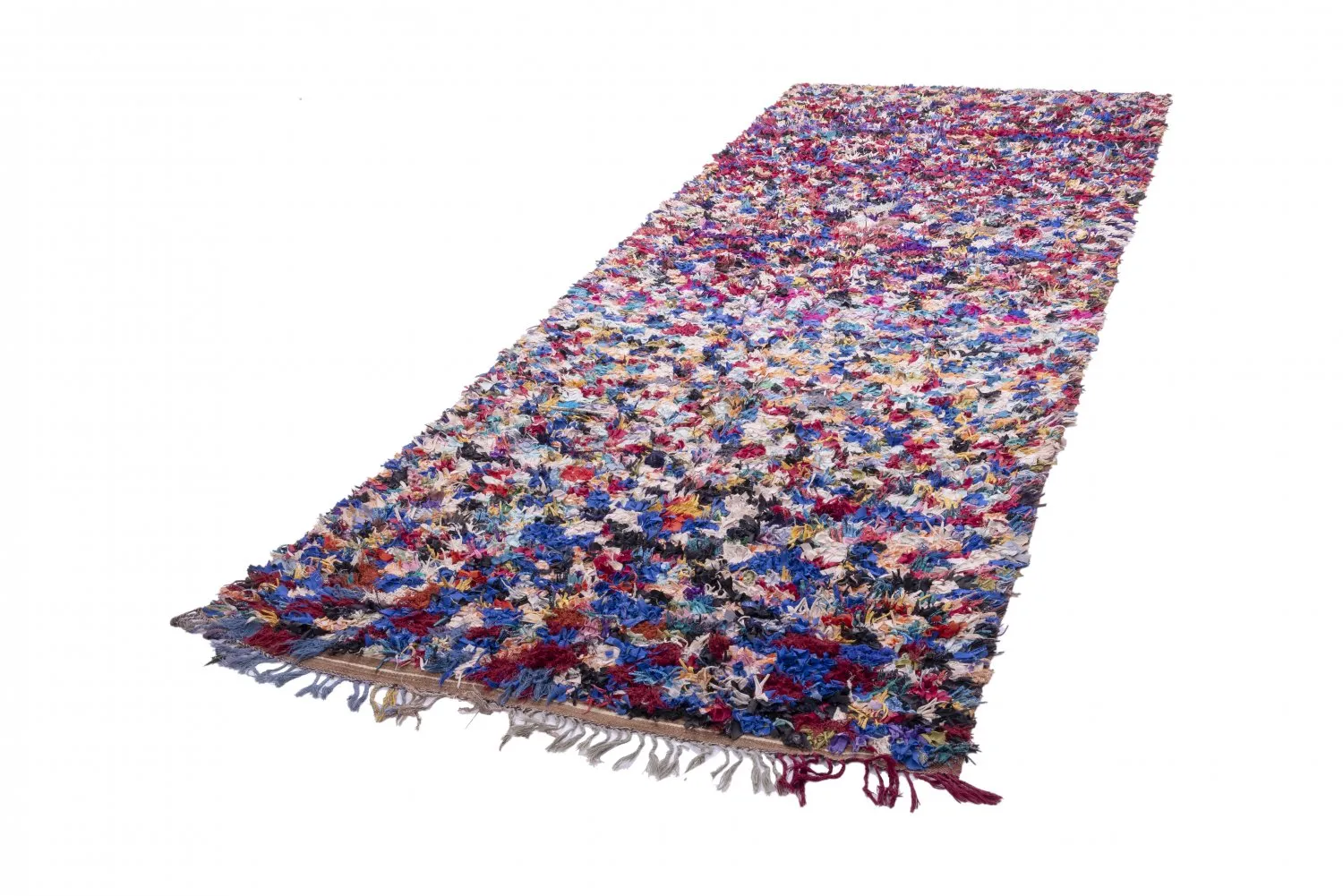 Marocký berberský koberec Boucherouite 370 x 145 cm