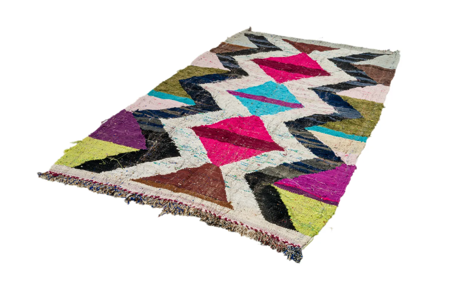 Koberec Berbere Marocký Boucherouite 135 x 230 cm