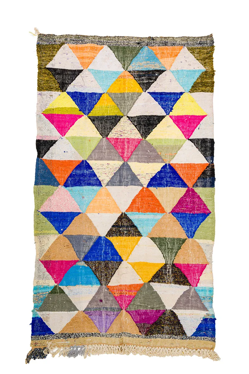 Koberec Berbere Marocký Boucherouite 135 x 230 cm
