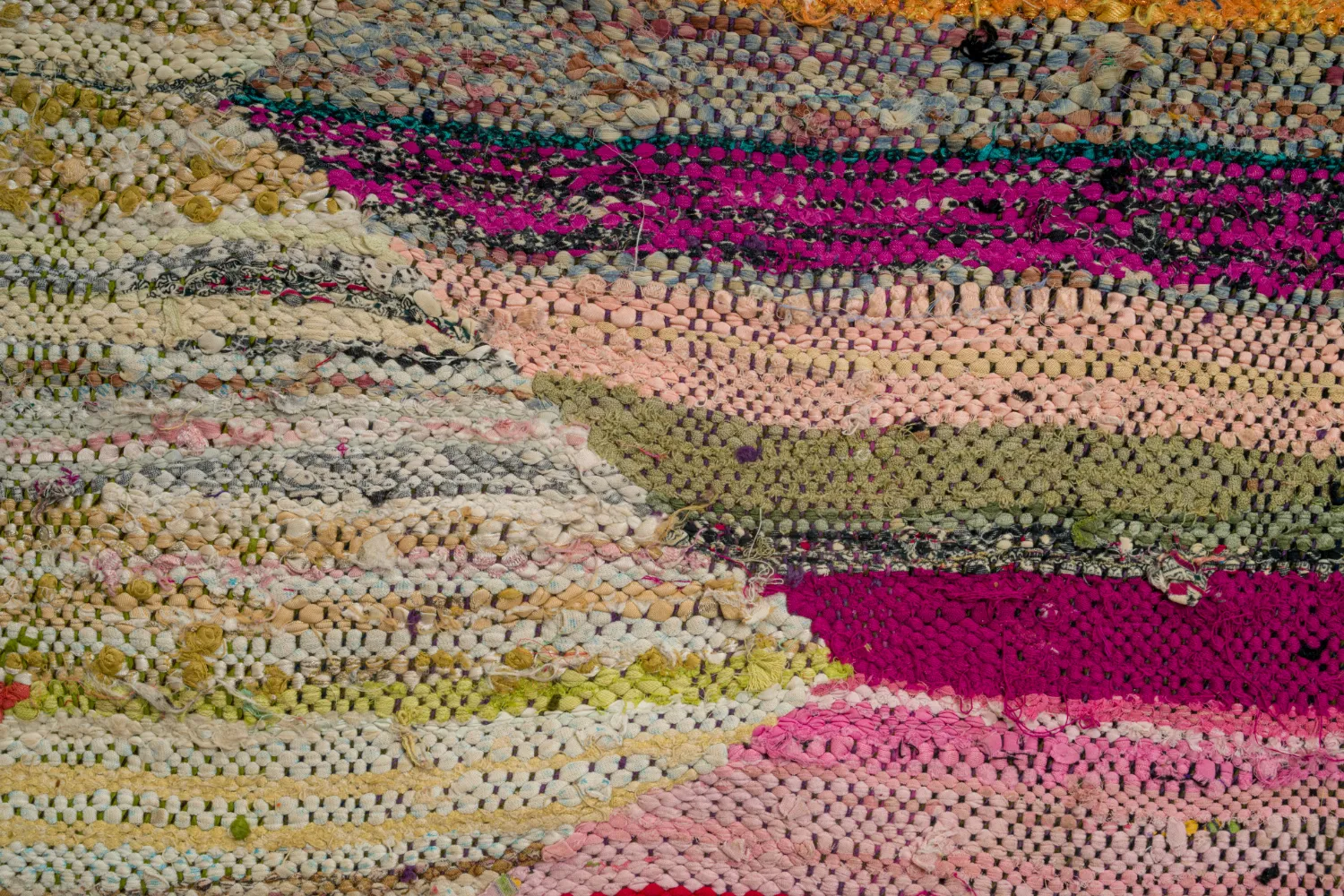 Koberec Berbere Marocký Boucherouite 140 x 255 cm