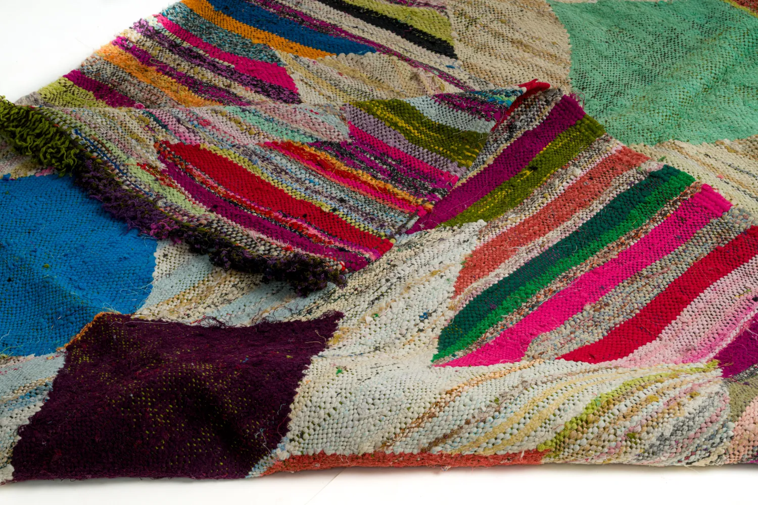 Koberec Berbere Marocký Boucherouite 140 x 255 cm