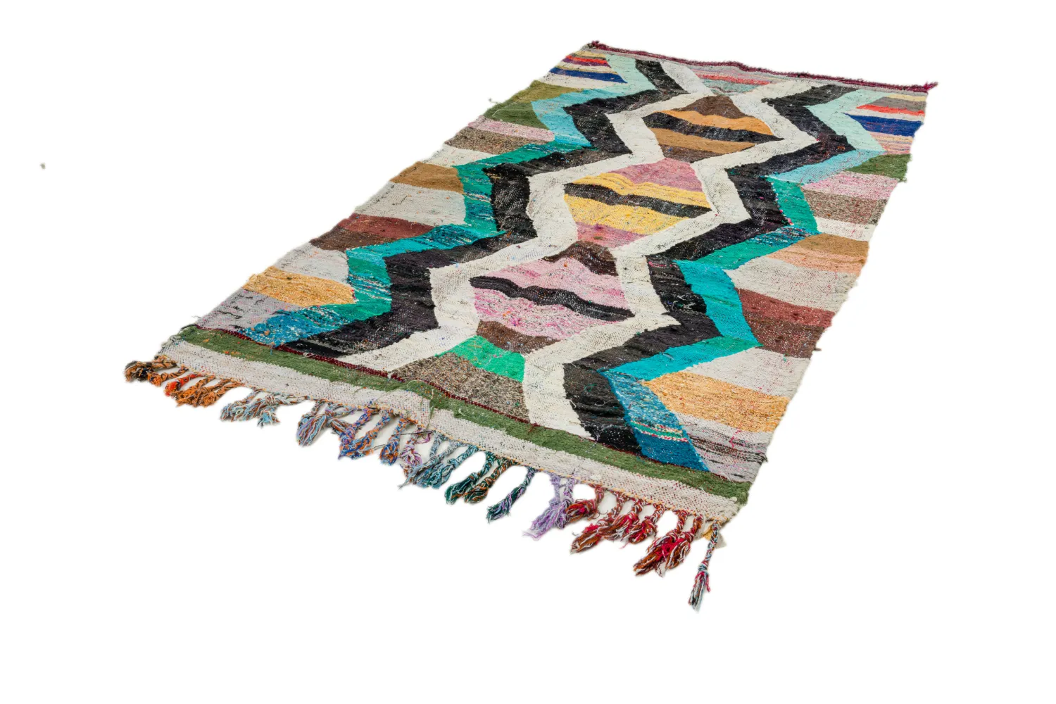 Koberec Berbere Marocký Boucherouite 135 x 245 cm