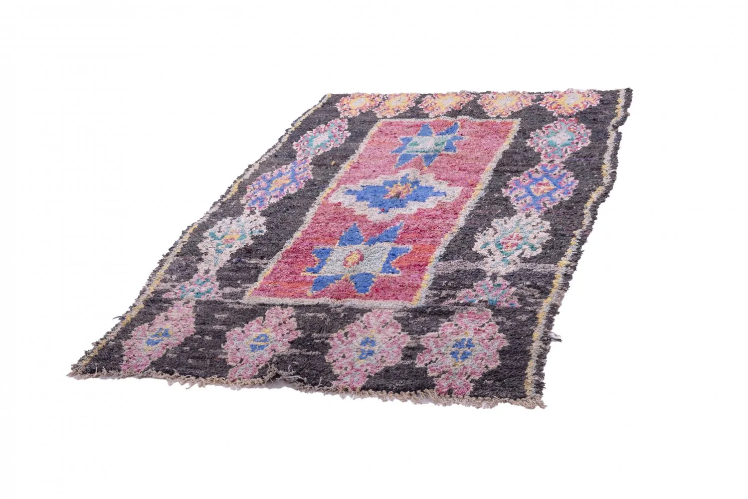 Marockansk Boucherouite-matta 225 x 130 cm