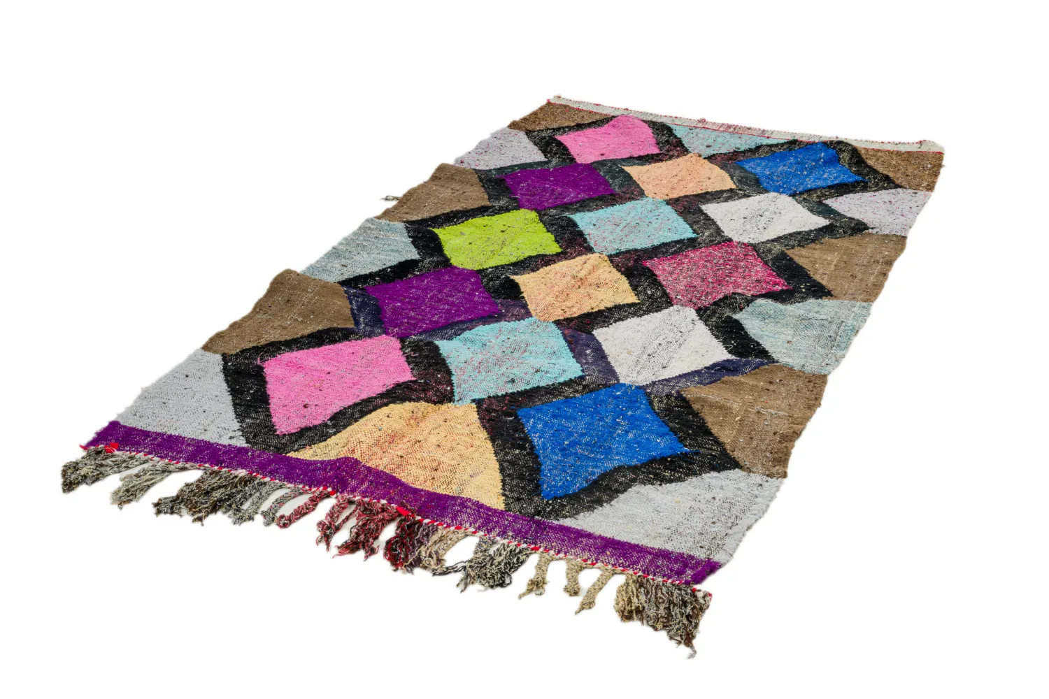 Koberec Berbere Marocký Boucherouite 135 x 230 cm