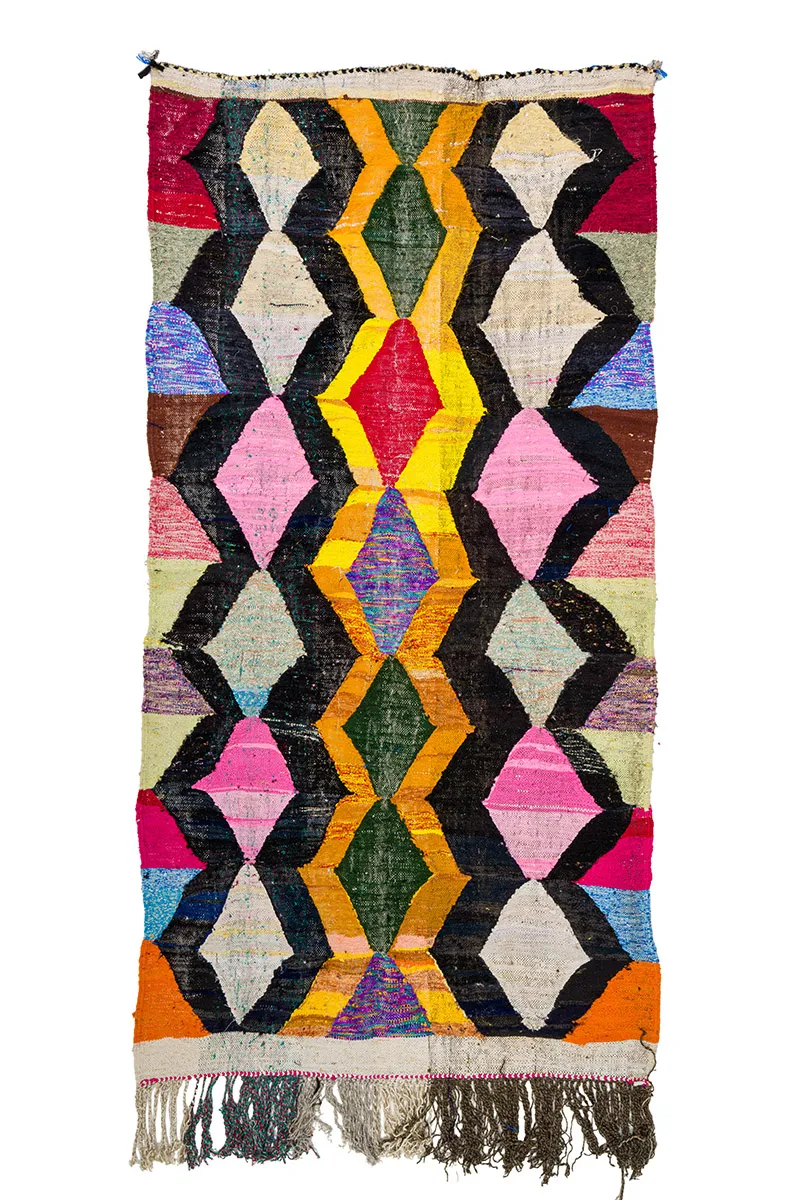 Koberec Berbere Marocký Boucherouite 150 x 305 cm