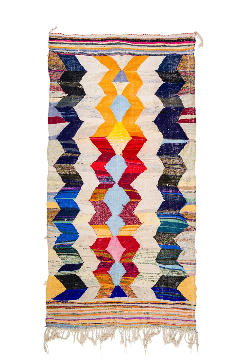 Koberec Berbere Marocký Boucherouite 155 x 325 cm