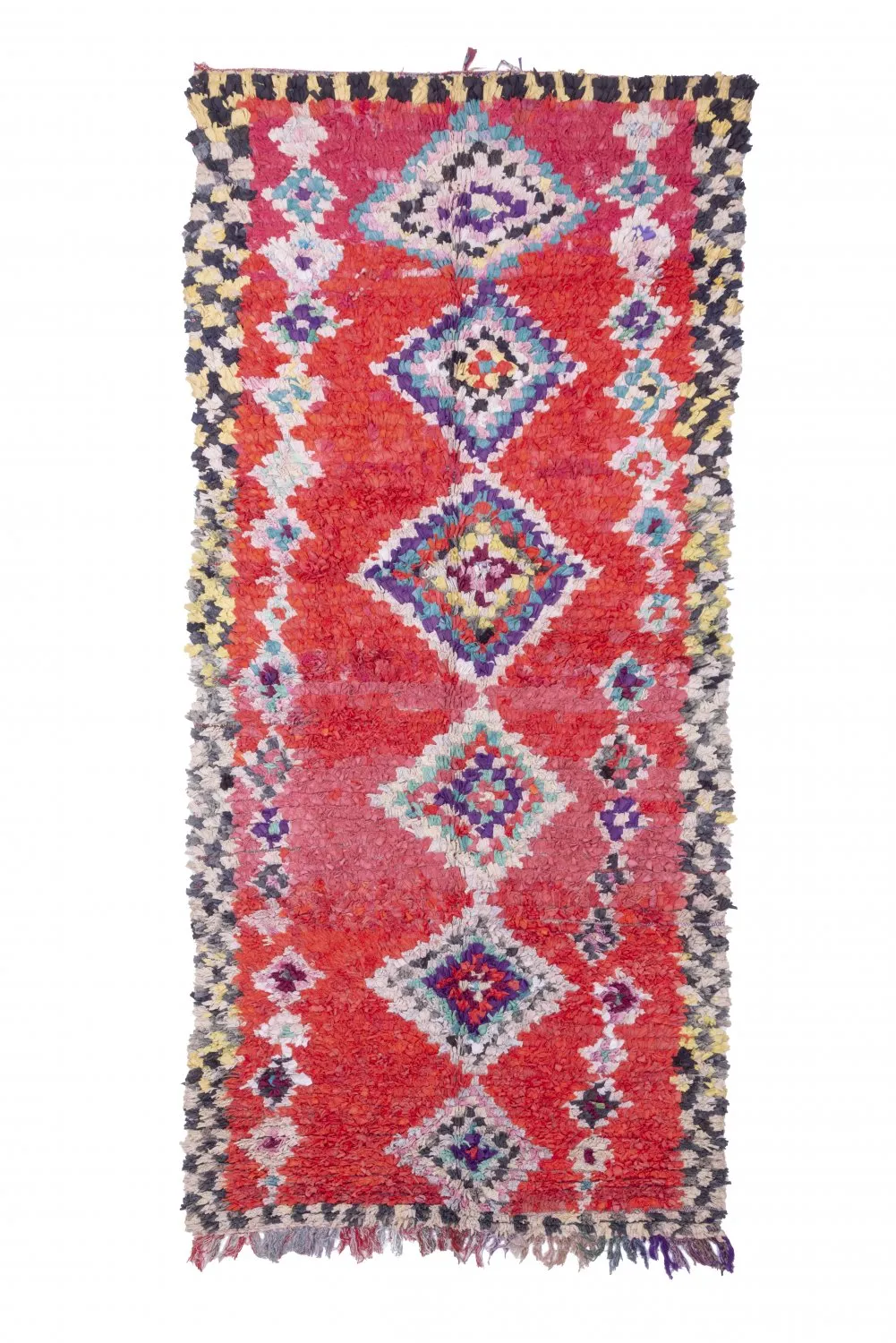 Marockansk Boucherouite-matta 220 x 125 cm