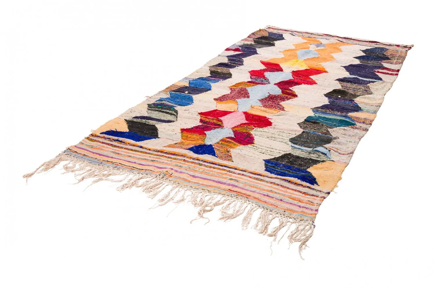 Koberec Berbere Marocký Boucherouite 155 x 325 cm