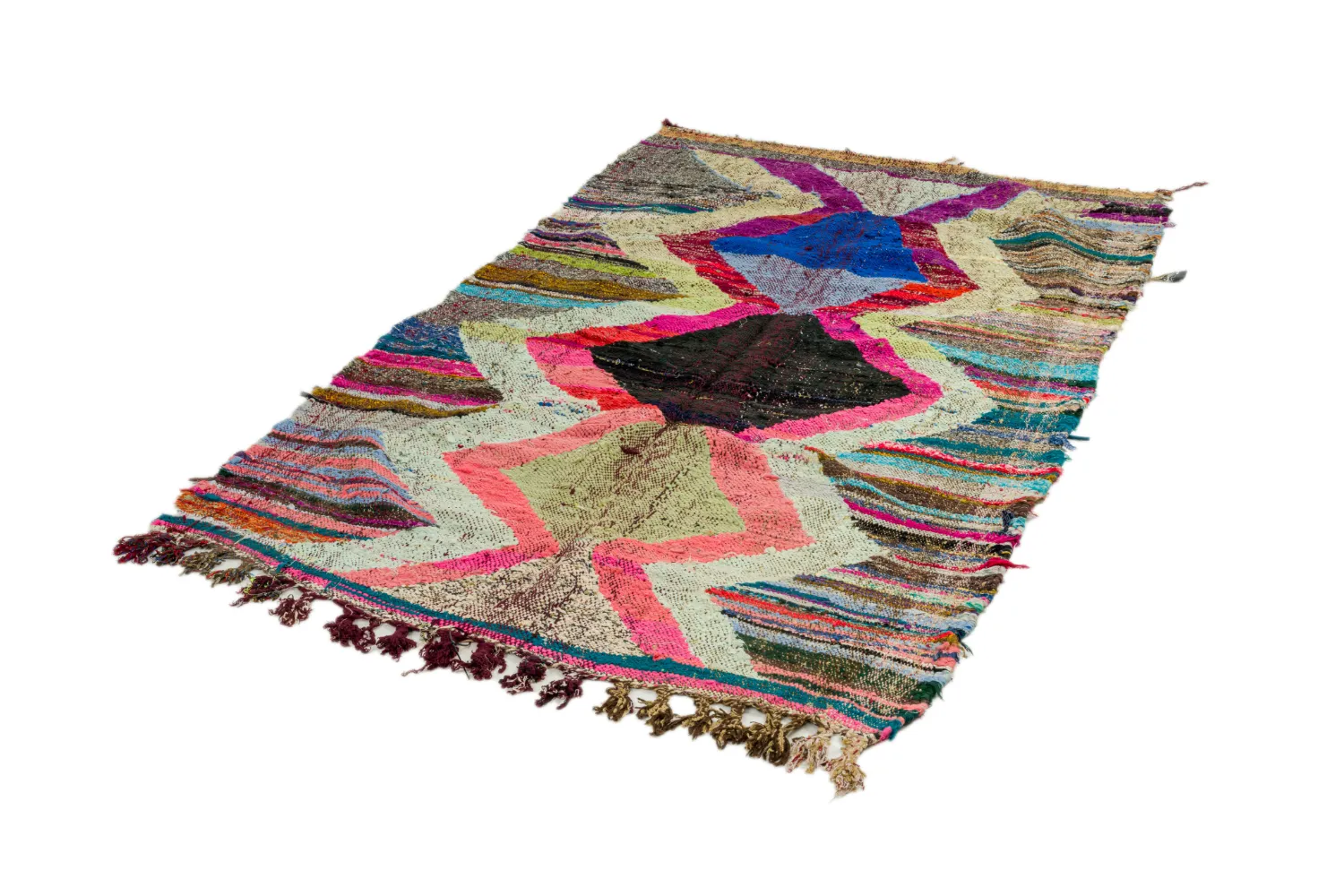 Koberec Berbere Marocký Boucherouite 125 x 225 cm