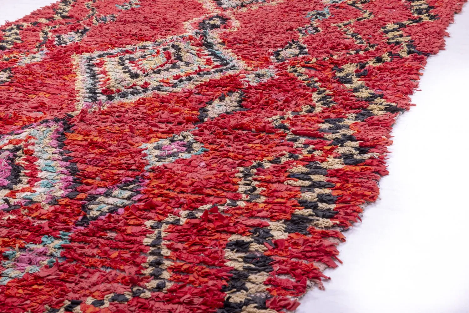 Marockansk Boucherouite-matta 265 x 150 cm