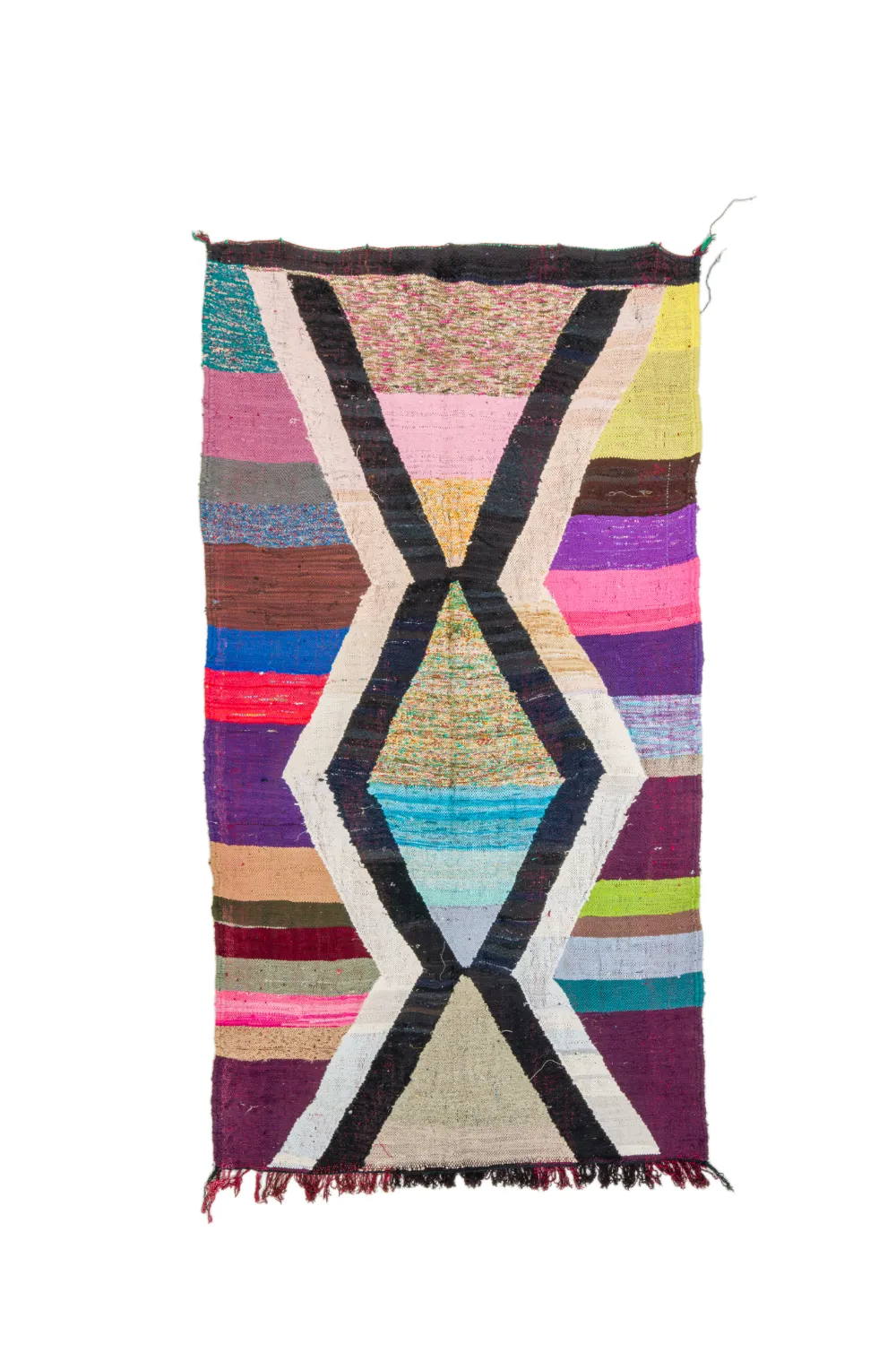 Koberec Berbere Marocký Boucherouite 135 x 255 cm