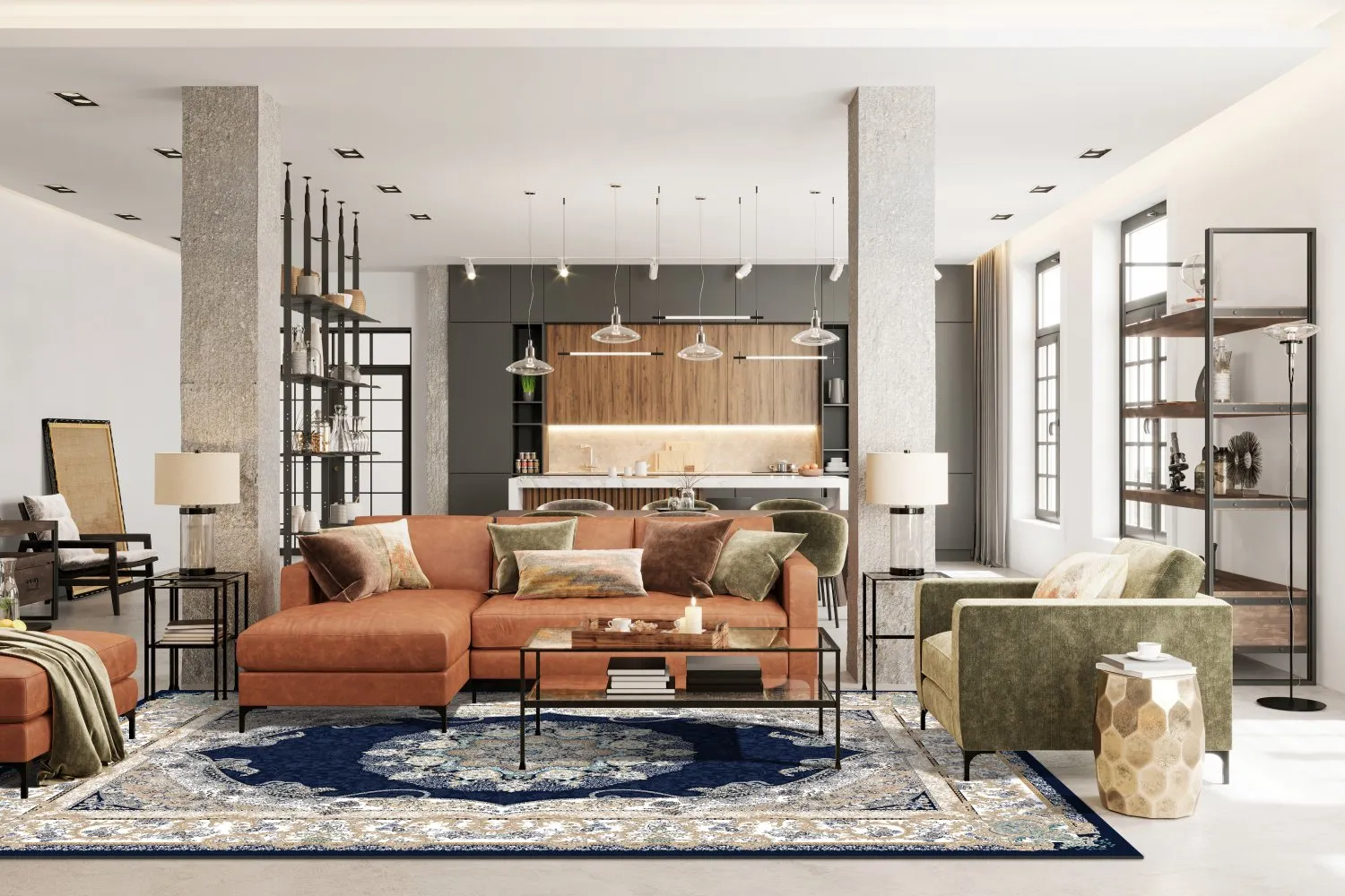 Koberec Wilton - Asara (modrý)