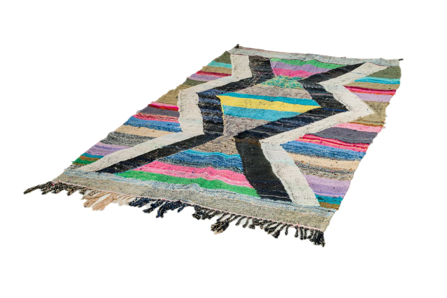 Koberec Berbere Marocký Boucherouite 130 x 220 cm