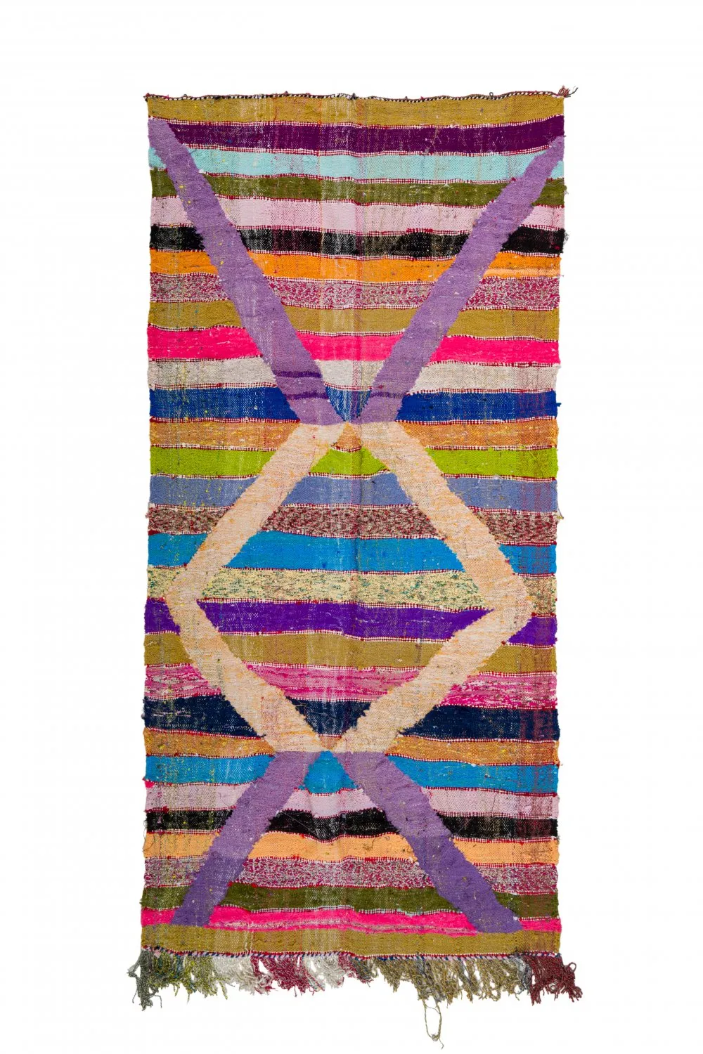 Koberec Berbere Marocký Boucherouite 125 x 265 cm