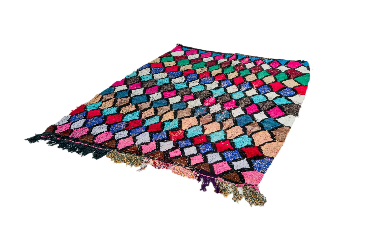 Koberec Berbere Marocký Boucherouite 155 x 205 cm