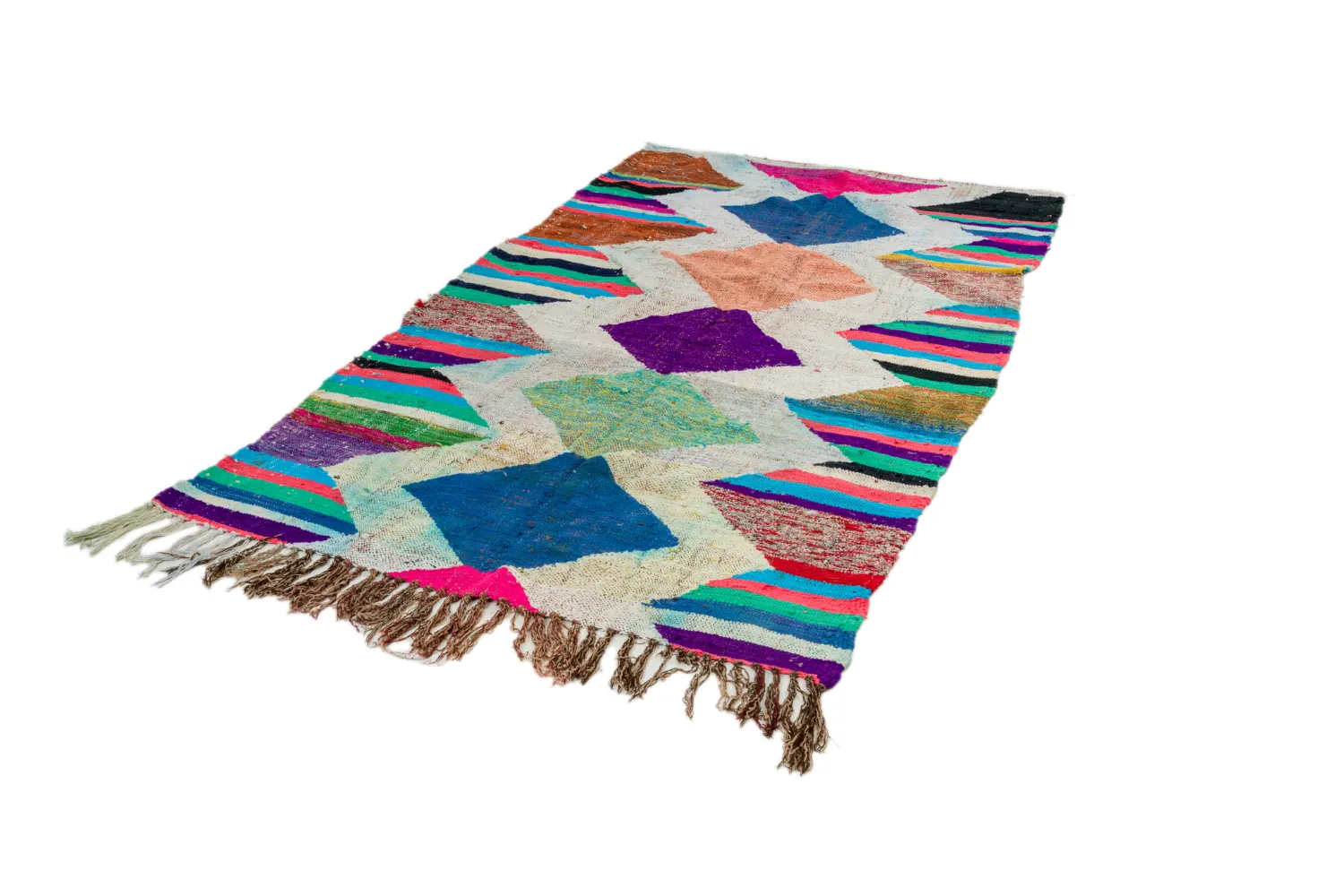 Koberec Berbere Marocký Boucherouite 130 x 230 cm