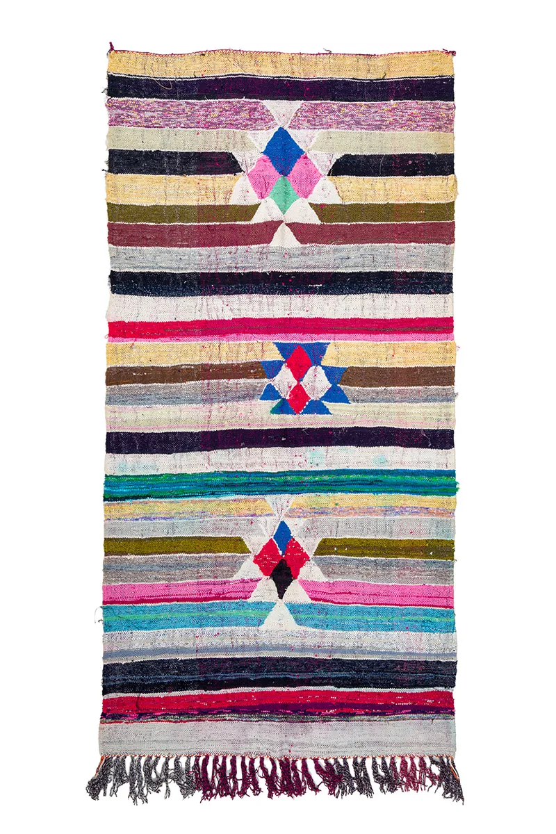 Koberec Berbere Marocký Boucherouite 145 x 295 cm