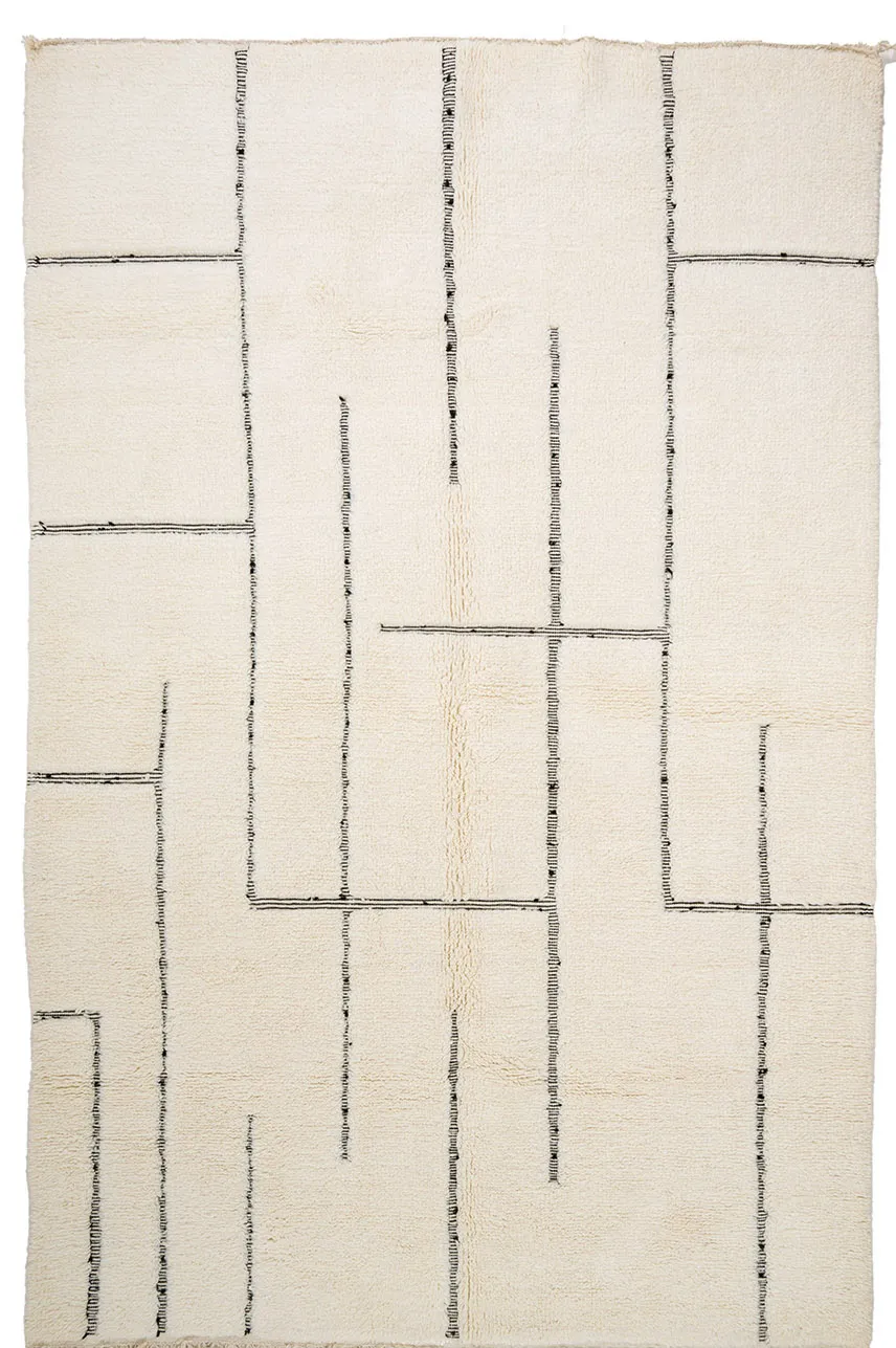 Kilimový koberec Marocký Beni Ourain 200 x 315 cm