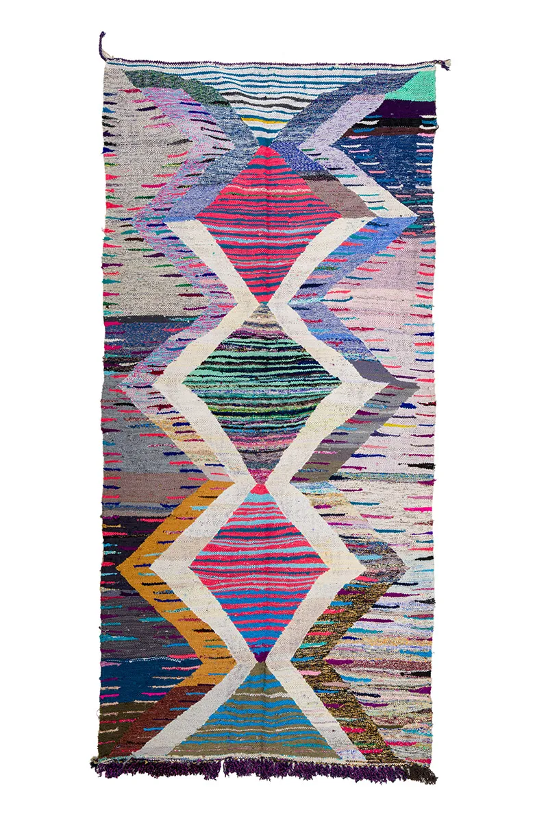 Koberec Berbere Marocký Boucherouite 145 x 310 cm