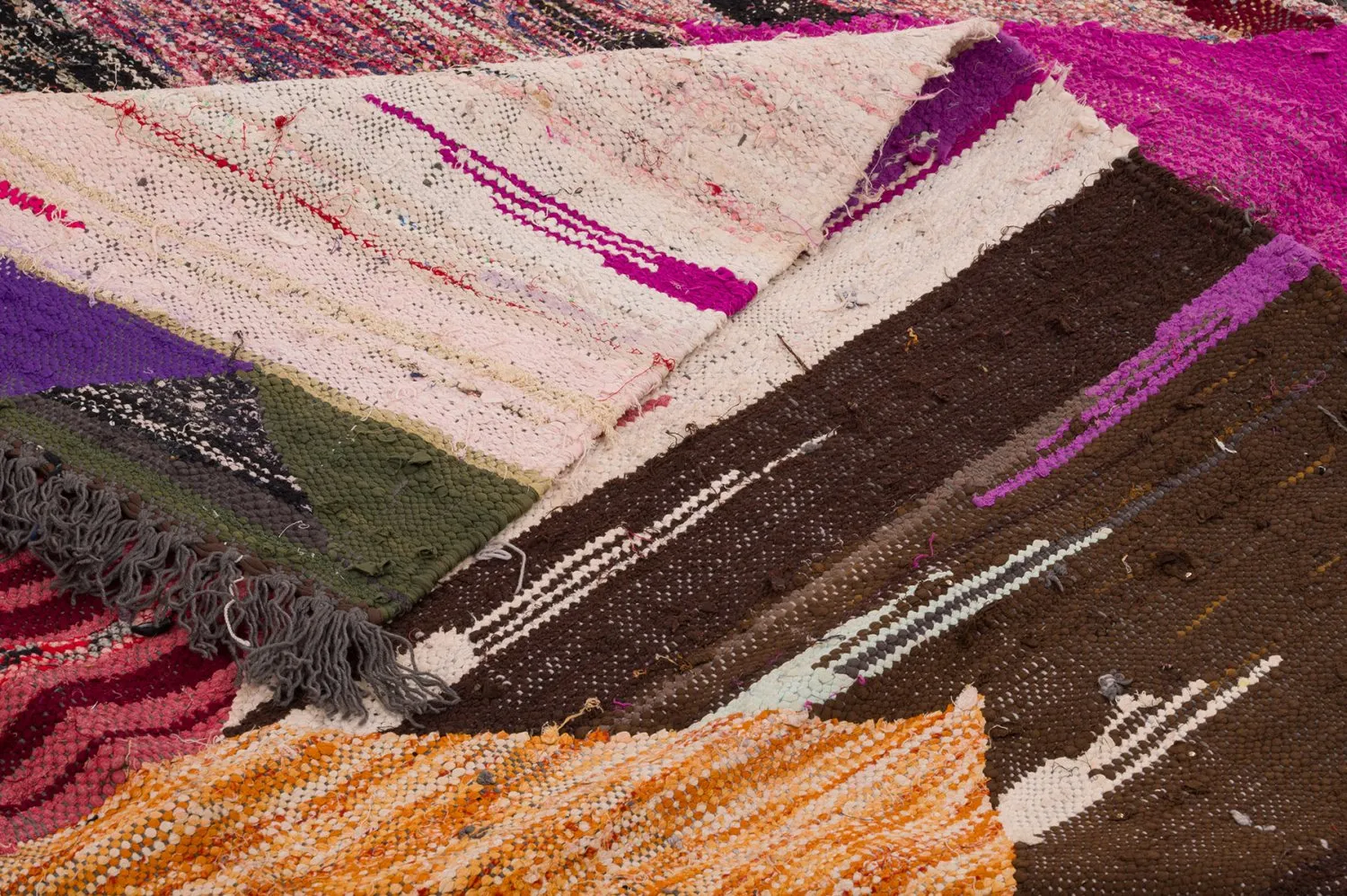 Koberec Berbere Marocký Boucherouite 130 x 275 cm