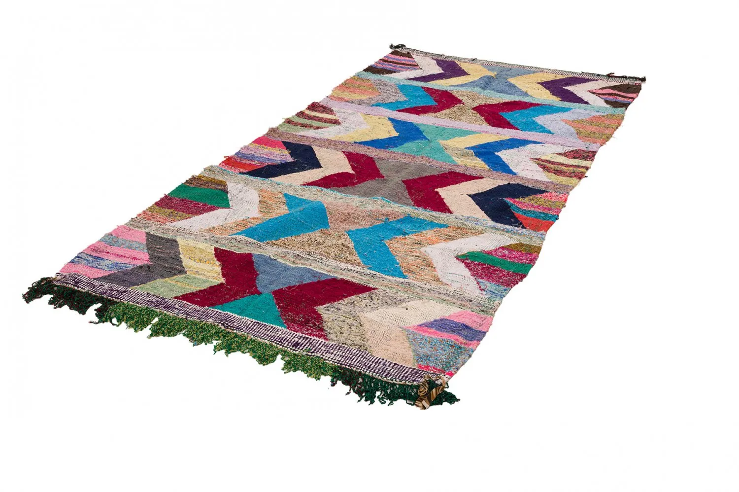 Koberec Berbere Marocký Boucherouite 130 x 275 cm