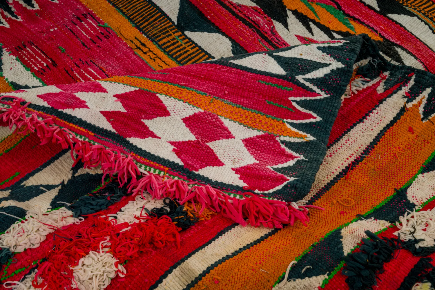 Koberec Berbere Marocký Boucherouite 150 x 365 cm