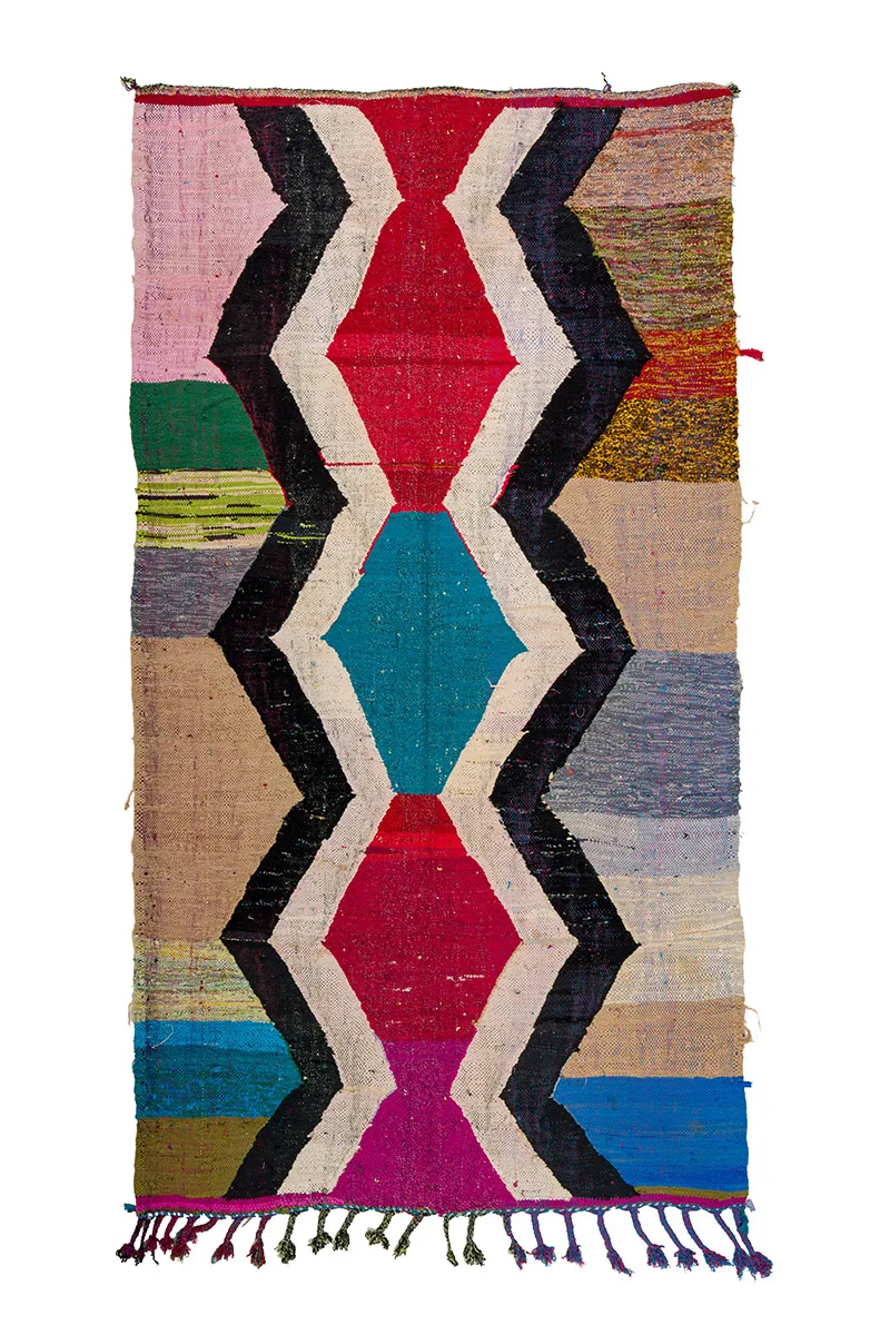 Koberec Berbere Marocký Boucherouite 145 x 265 cm