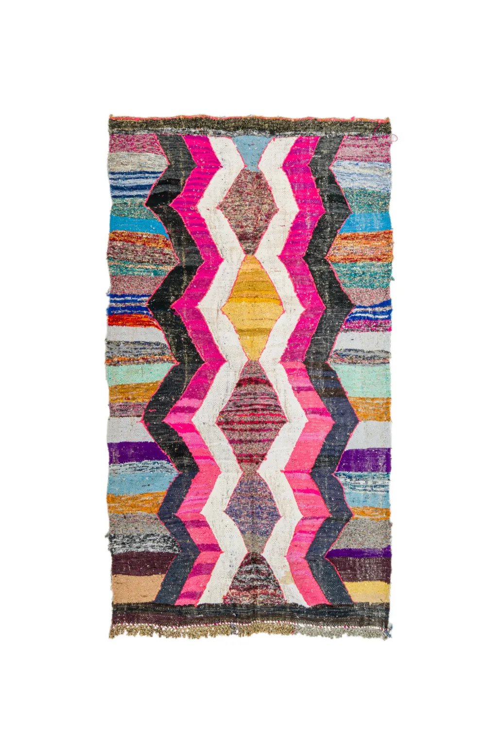 Koberec Berbere Marocký Boucherouite 150 x 255 cm