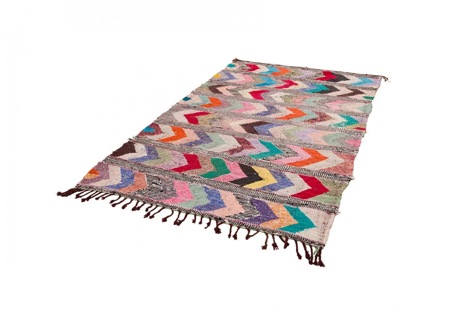 Koberec Berbere Marocký Boucherouite 150 x 275 cm