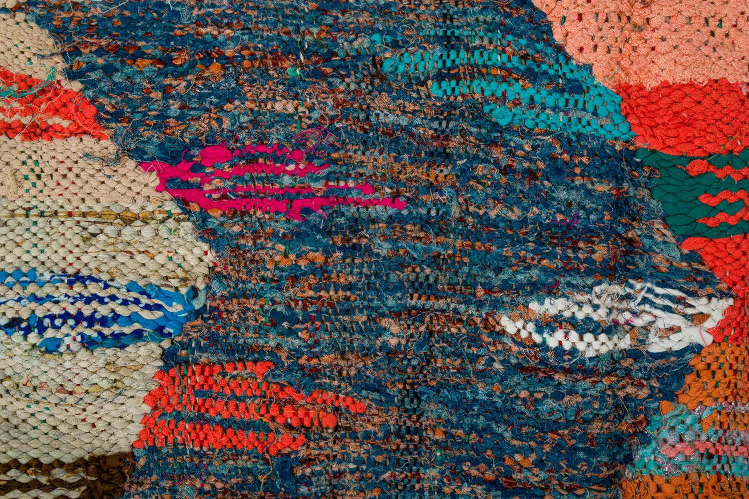 Koberec Berbere Marocký Boucherouite 135 x 265 cm