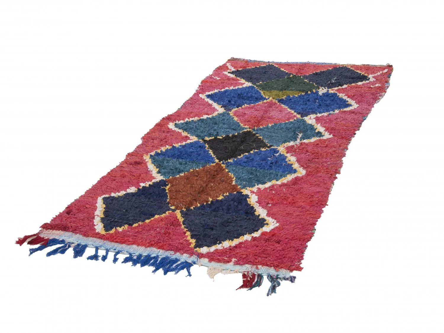 Berberská rohož Marocký Boucherouite 250 x 120 cm